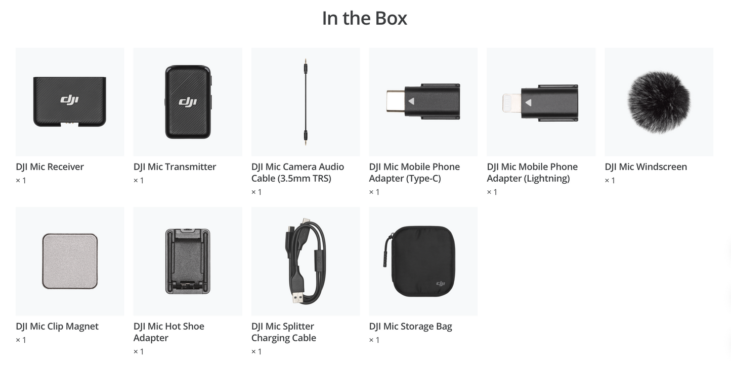 DJI Mic (1TX + 1RX) (FCC)